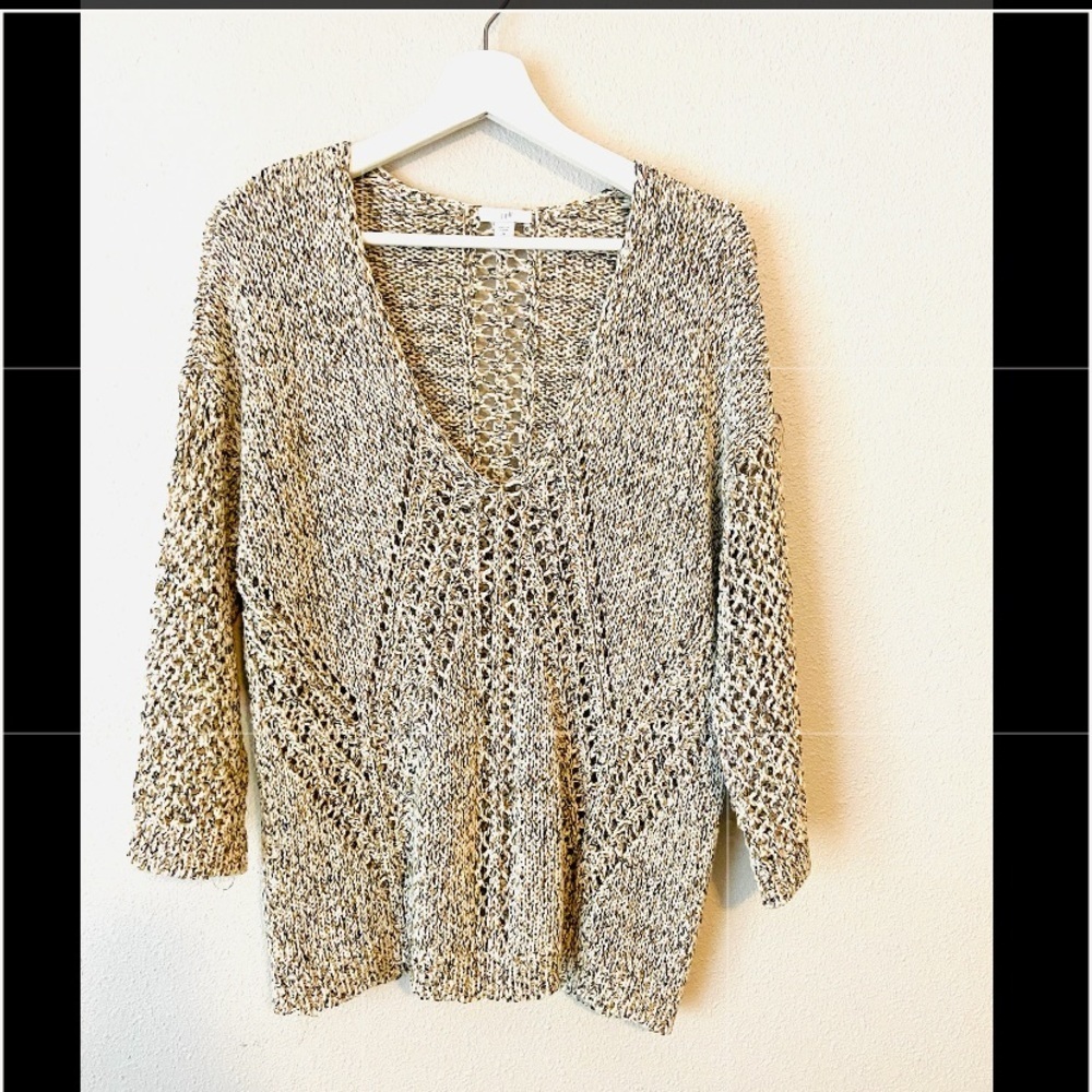 J.Jill Knit Neutral Colors Sweater size Medium